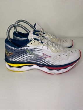Mizuno Women’s Athletic Shoes - White / Navy / Yellow / Red